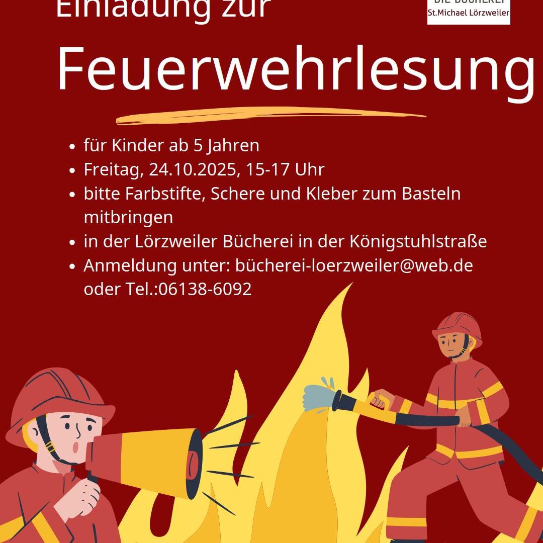 Einladung zur Feuerwehrlesung