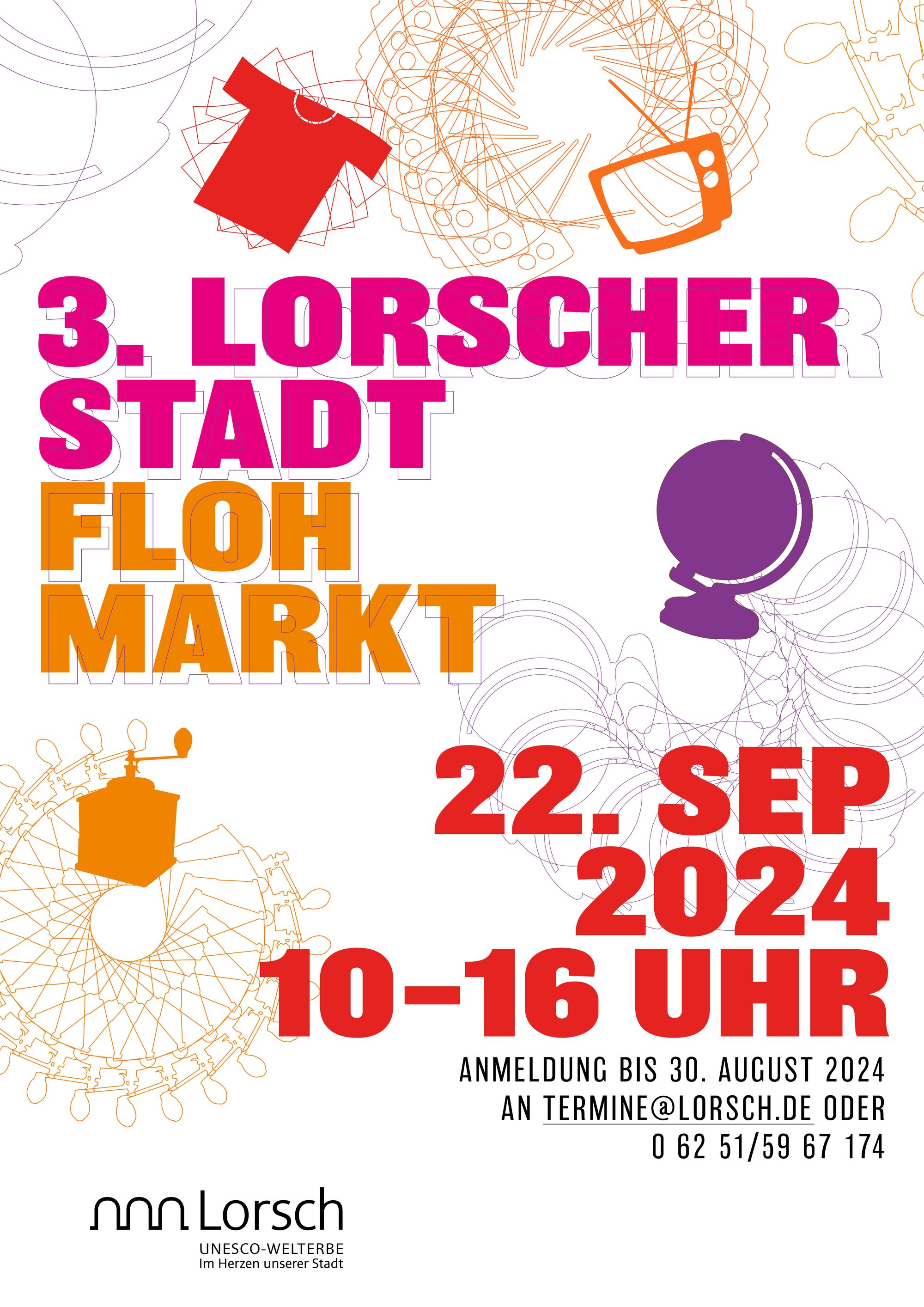 Stadtflohmarkt Lorsch (c) https://lorsch.de/de/aktuelles/meldungen2024/2024-06-25-Stadtflohmarkt-laedt-zum-Stoebern-und-Entdecken-ein.php