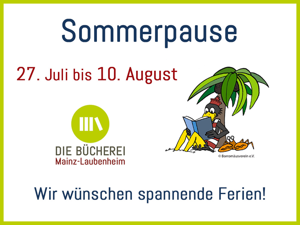 Jetzt noch schnell mit Urlaubslektüre eindecken! (c) Die Bücherei Mainz-Laubenheim
