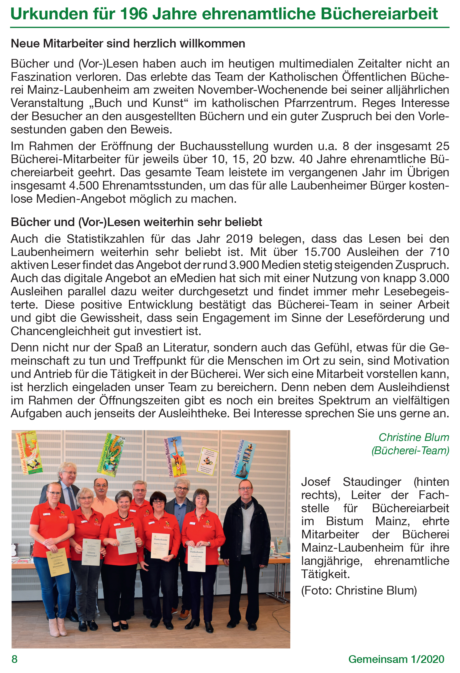 Gemeinsam_2020-1_Urkunden_fuer_Buechereiarbeit (c) Katholische Pfarrgemeinde Mainz-Laubenheim