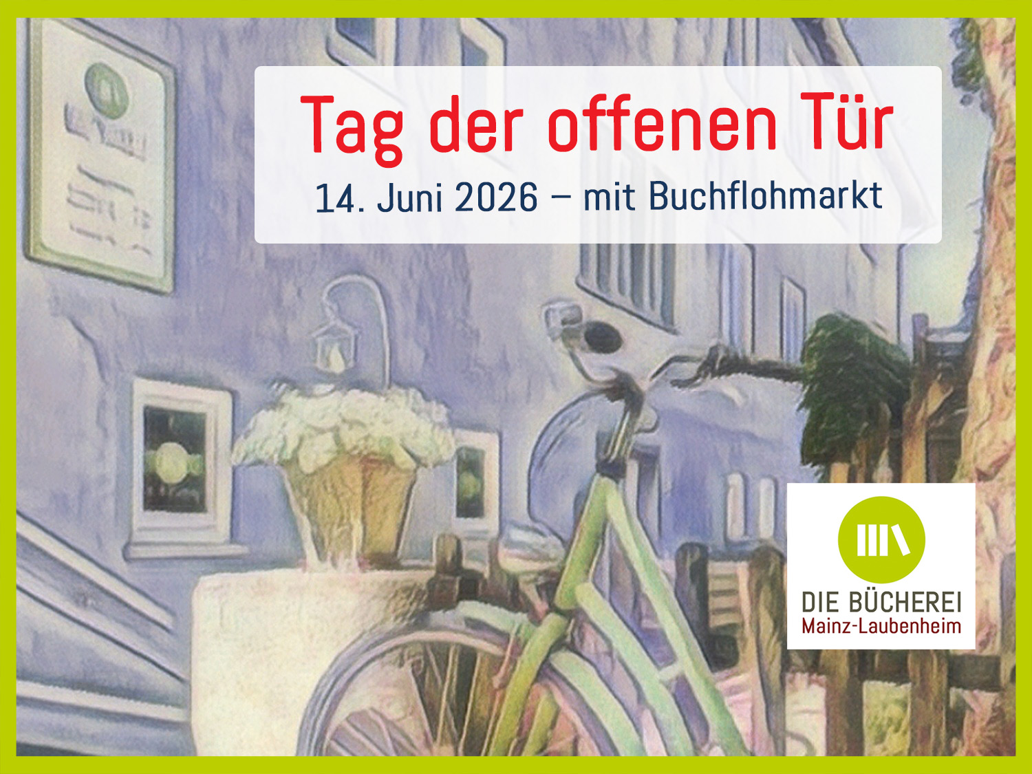 Tag der offenen Tür am 14. Juni + Buchflohmarkt (c) Die Buecherei Mainz-Laubenheim