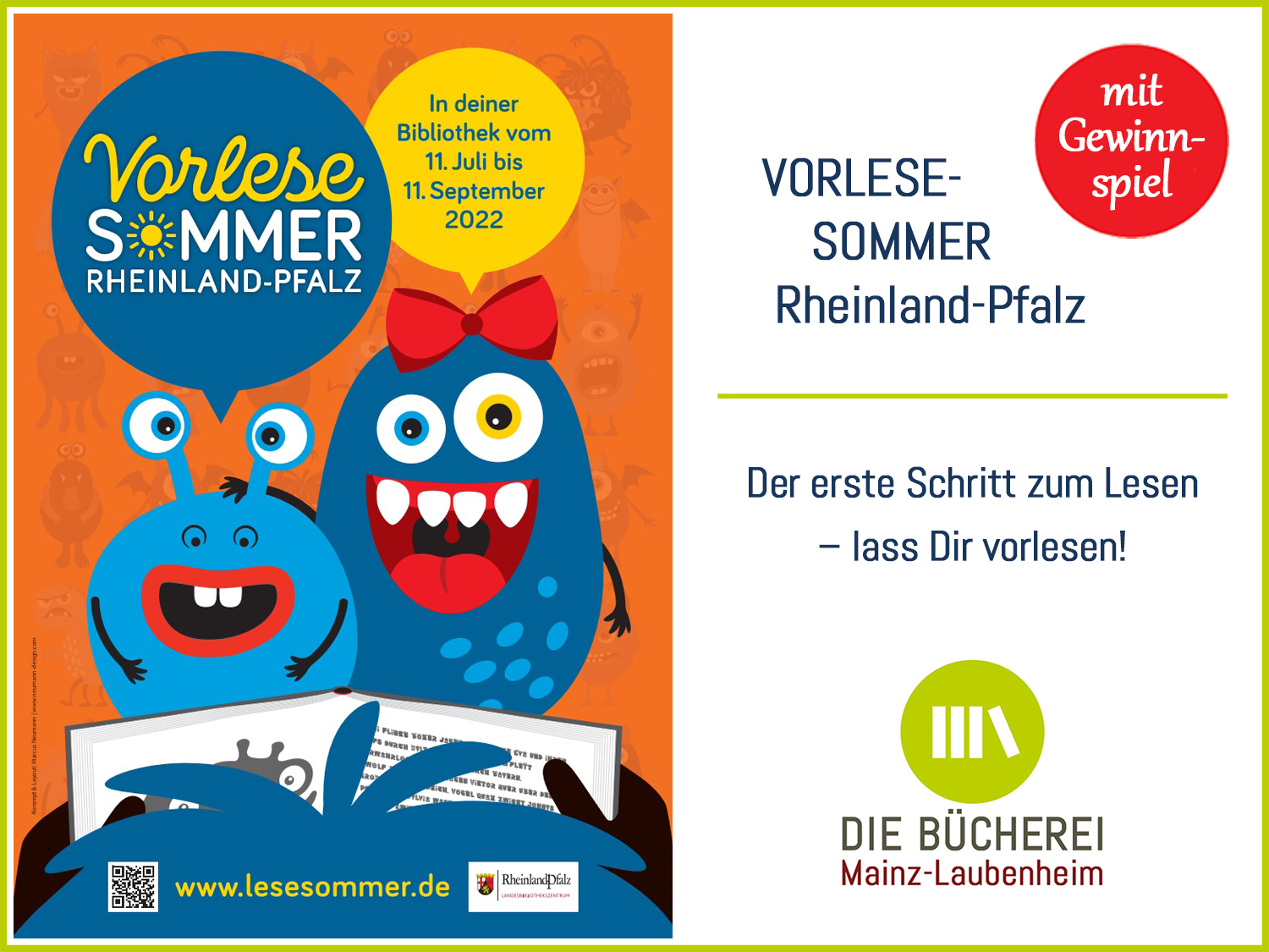 Kita-Kinder und Vorleser*innen sind gefragt! (c) Die Bücherei Mainz-Laubenheim