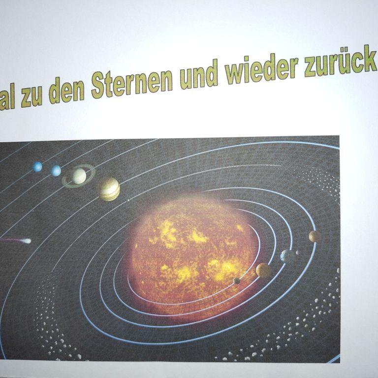 Bild mit der Sonne und den Planeten