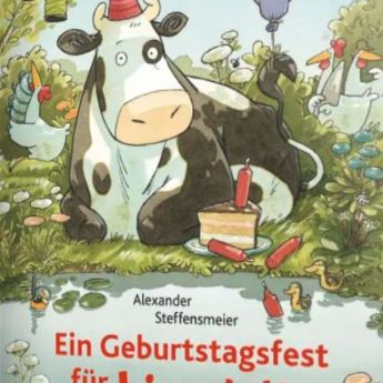Buchcover Ein Geburtstagsfest für Lieselotte - Kuh Lieselotte mit Geburtstagshut
