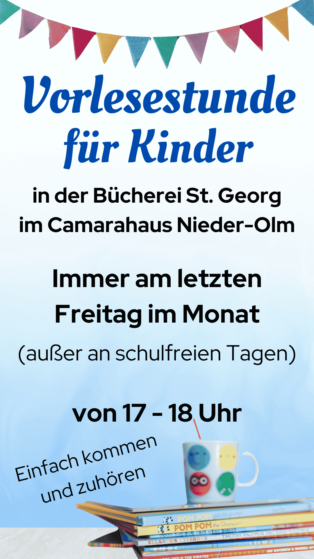 KÖB Nieder-Olm Vorlesestunde für Kinder (c) canva