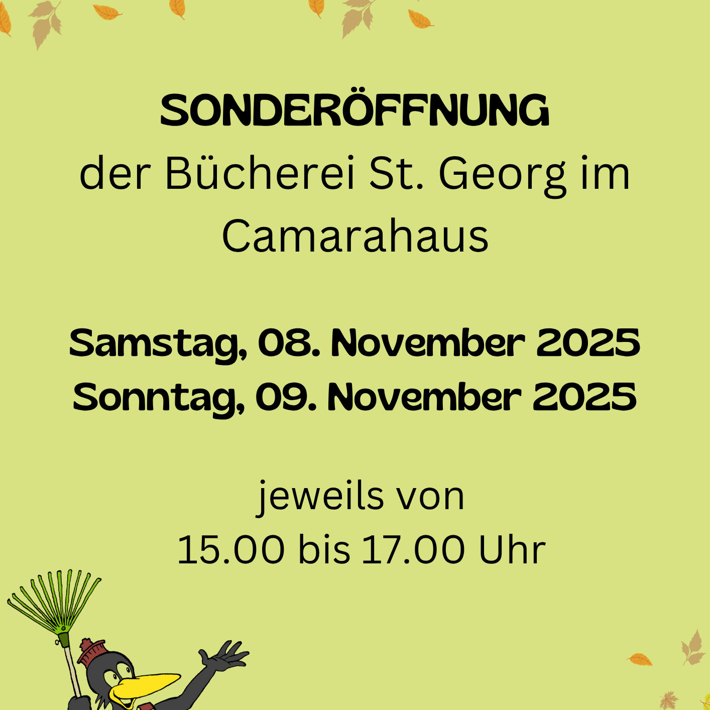 Sonderöffnung zum Buchsonntag