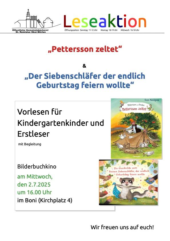 Leseaktion 2.7.2025 Plakat