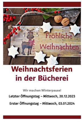 Plakat Weihnachtsferien_2023 (c) Bücherei-Team