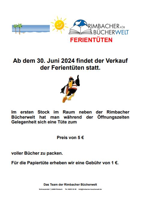 2024_Aushang_Bücherflohmarkt (c) Rimbacher Bücherwelt