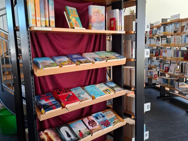 Bücherregal mit Neuanschaffungen