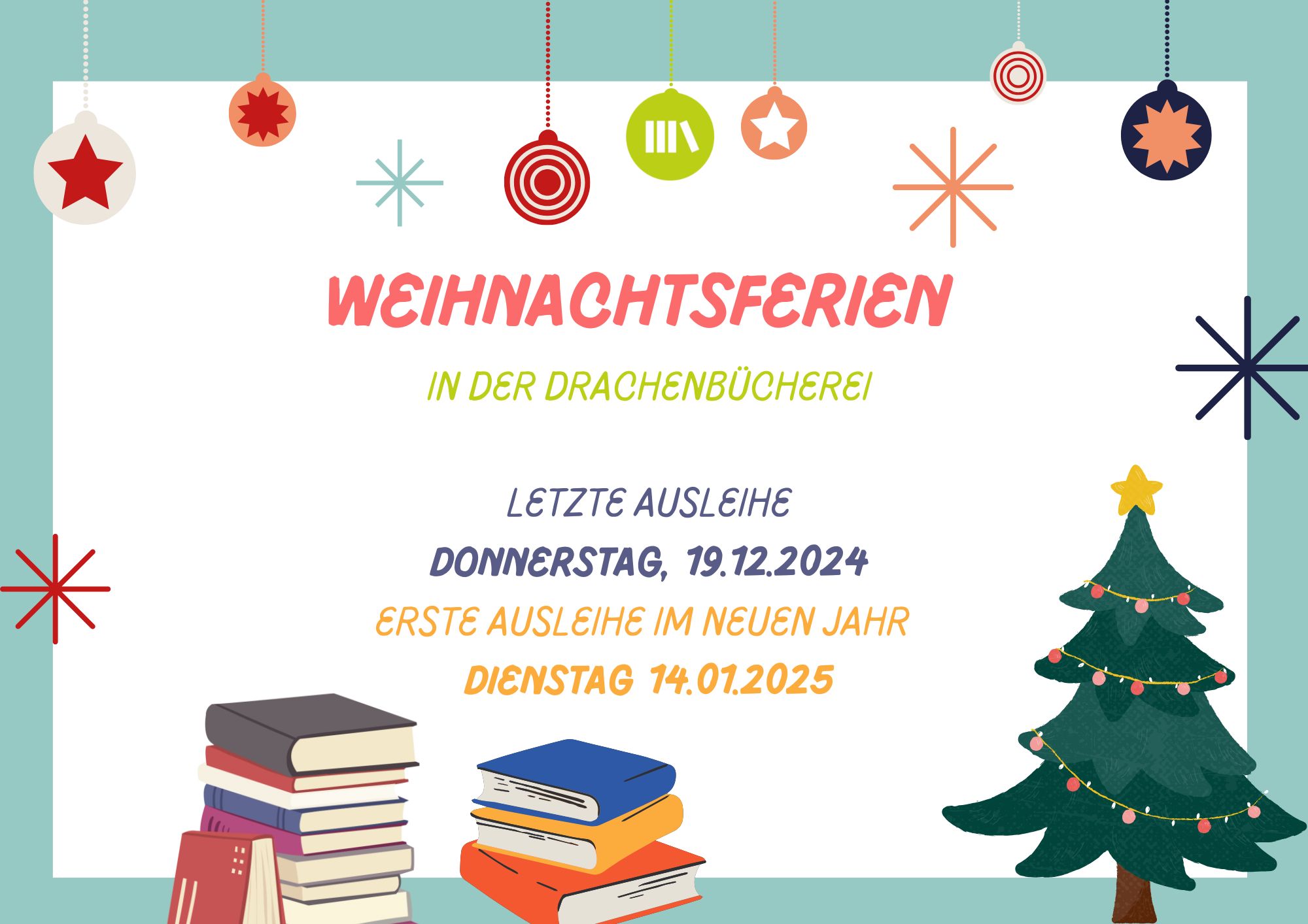 Weihnachtsferien 2024 (c) Drachenbücherei