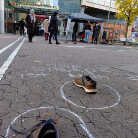 Aktion - Schuhe (c) Cityseelsorge Mainz (WS) Aktion - Schuhe