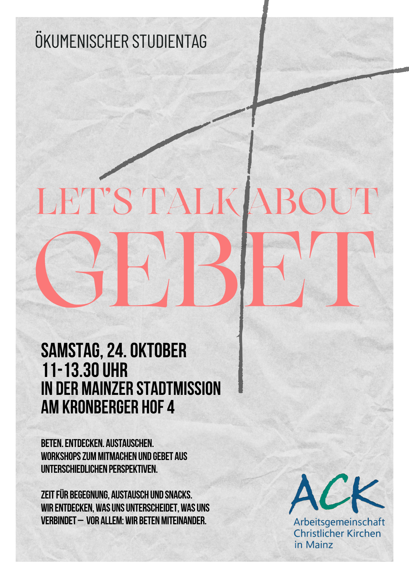 Plakat ACK Studientag Gebet