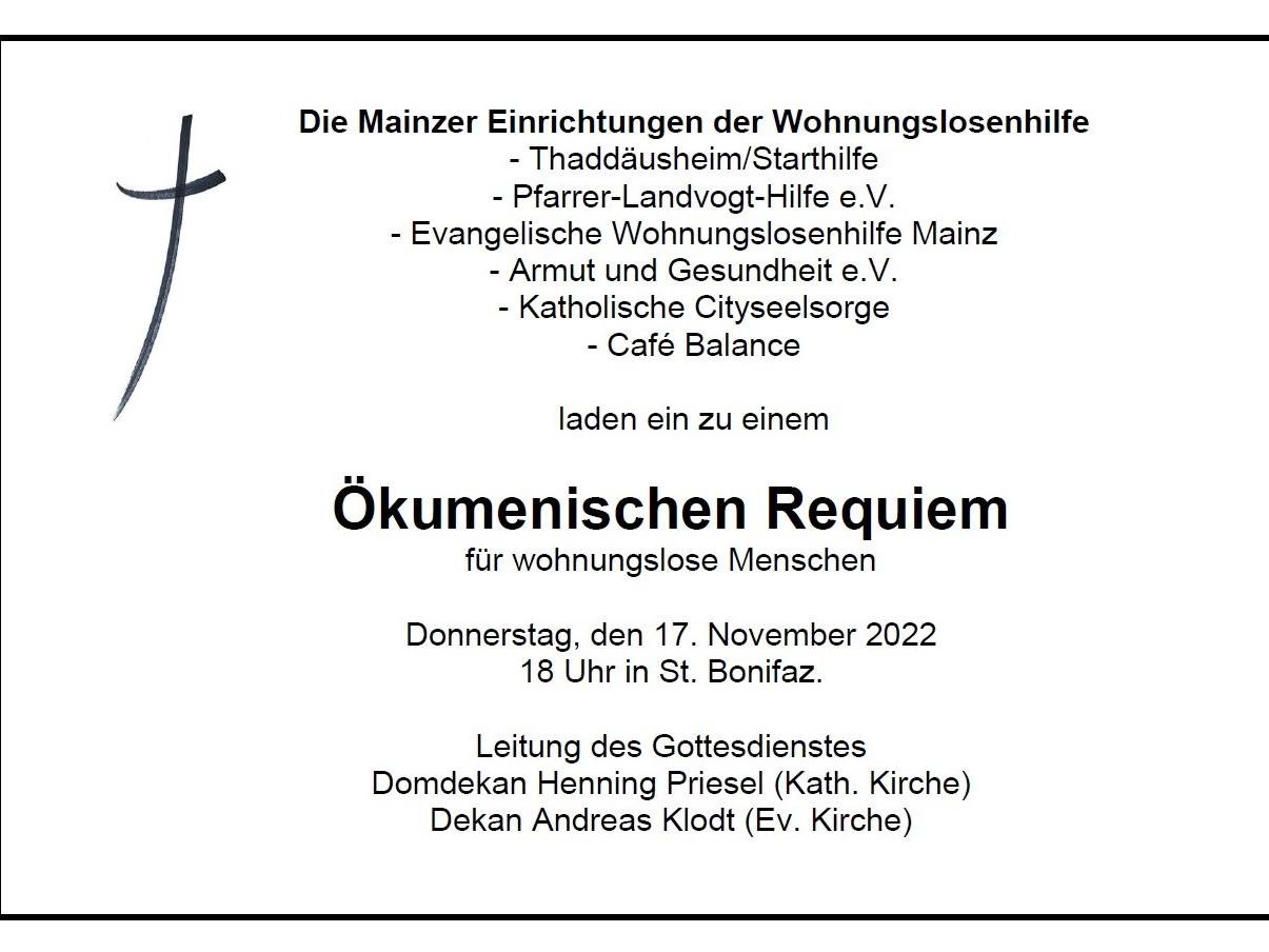 17.11.2022 Ökumenisches Requiem für wohnsitzlose Menschen (c) Cityseelsorge Mainz