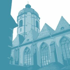 St Stephan in blau