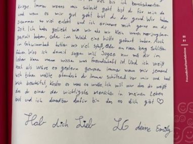 Handgeschriebener Brief von Emily H.