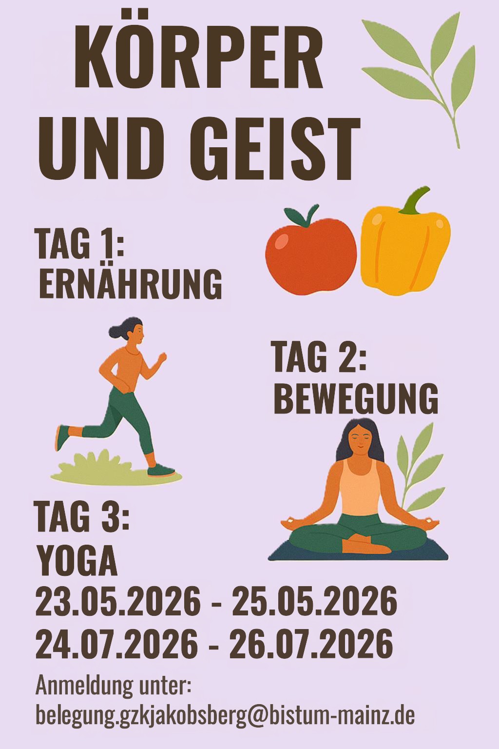 Plakat für Kurs Körper und Geist