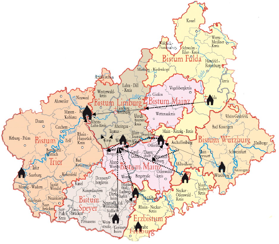 Pilgerwege nach Schönstatt durch das Bistum Mainz (c) Schönstatt-Bewegung im Bistum Mainz