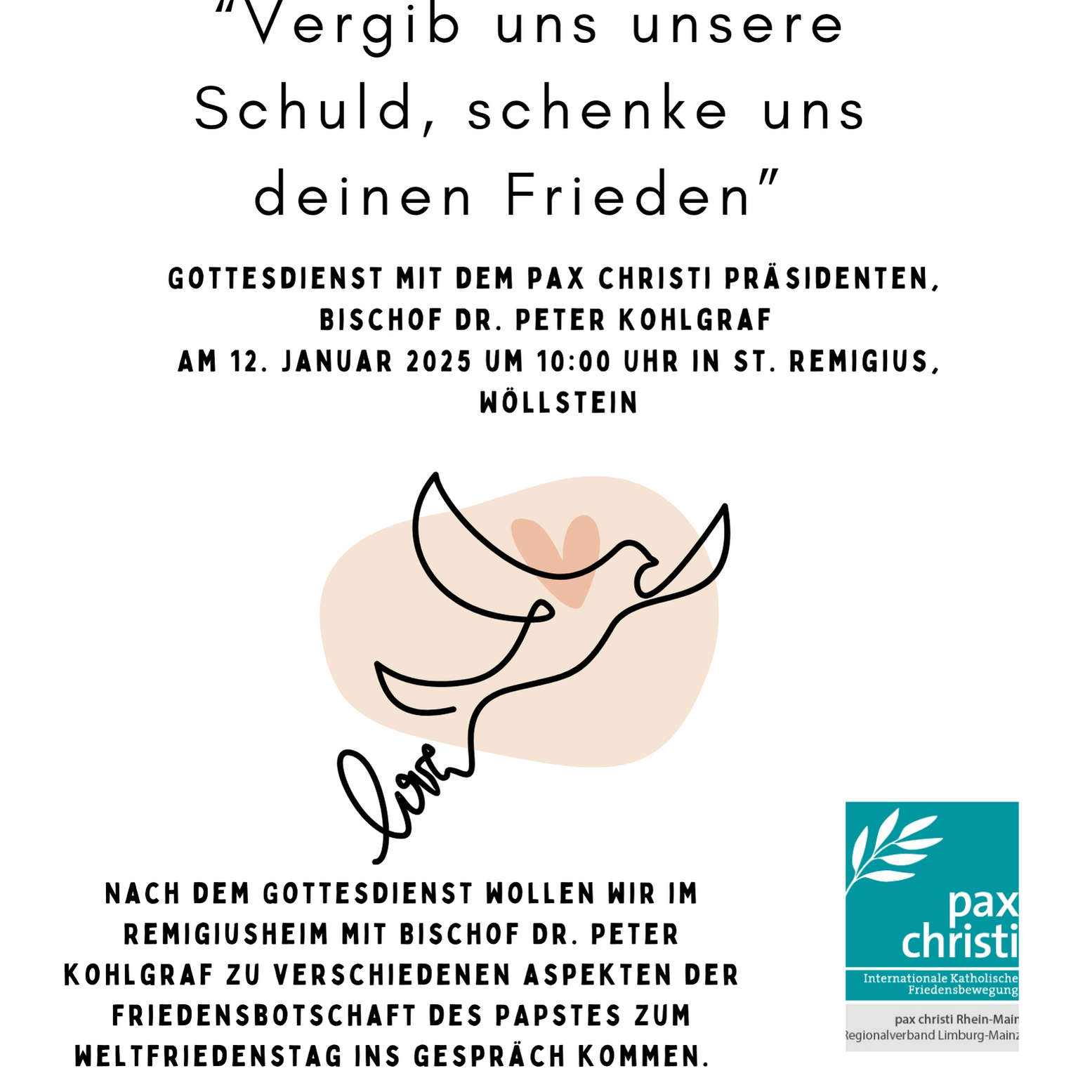 Plakat Weltfriedenstagsgottesdienst2025
