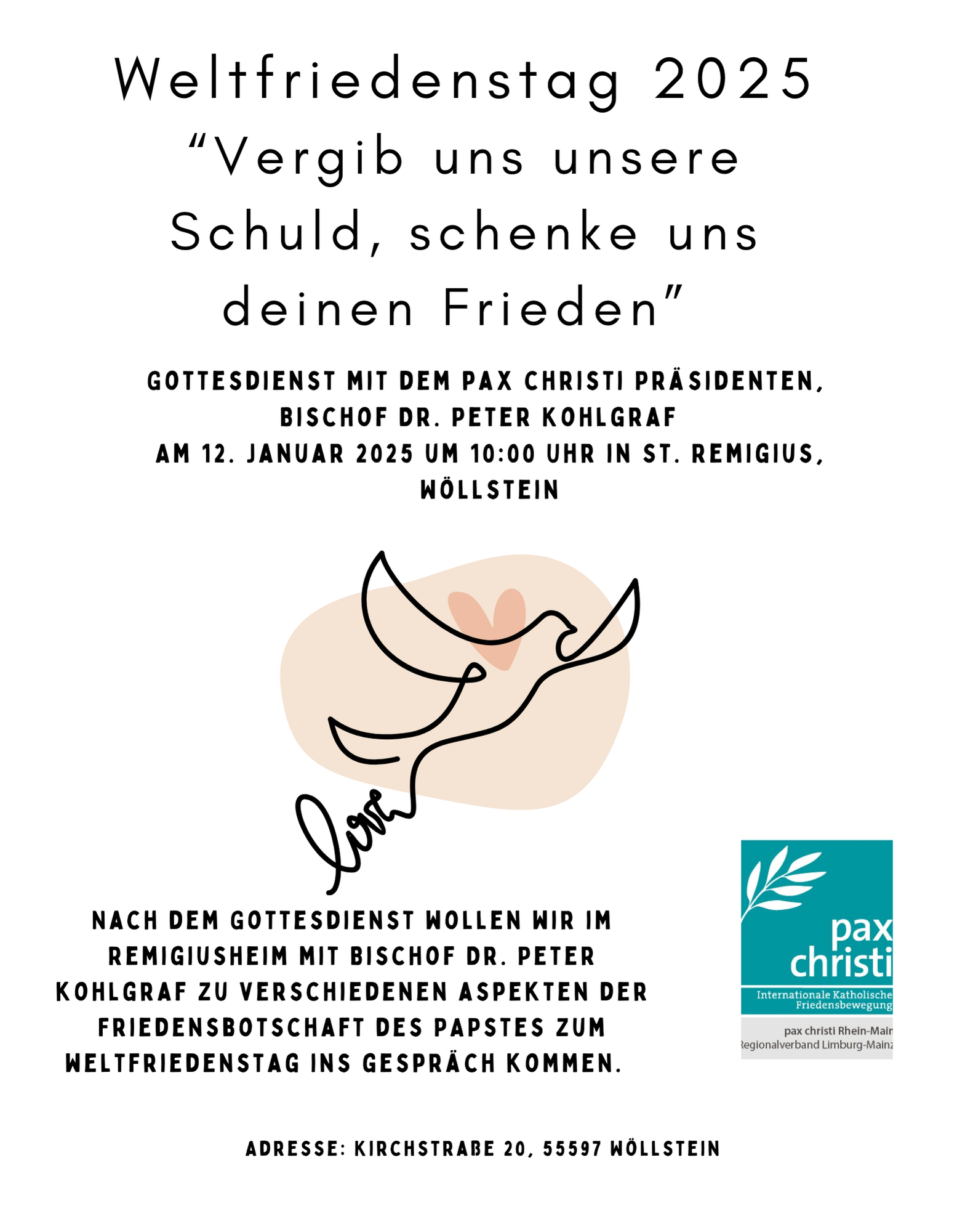 Plakat Weltfriedenstagsgottesdienst2025 (c) Christoph Krauß/ Canva
