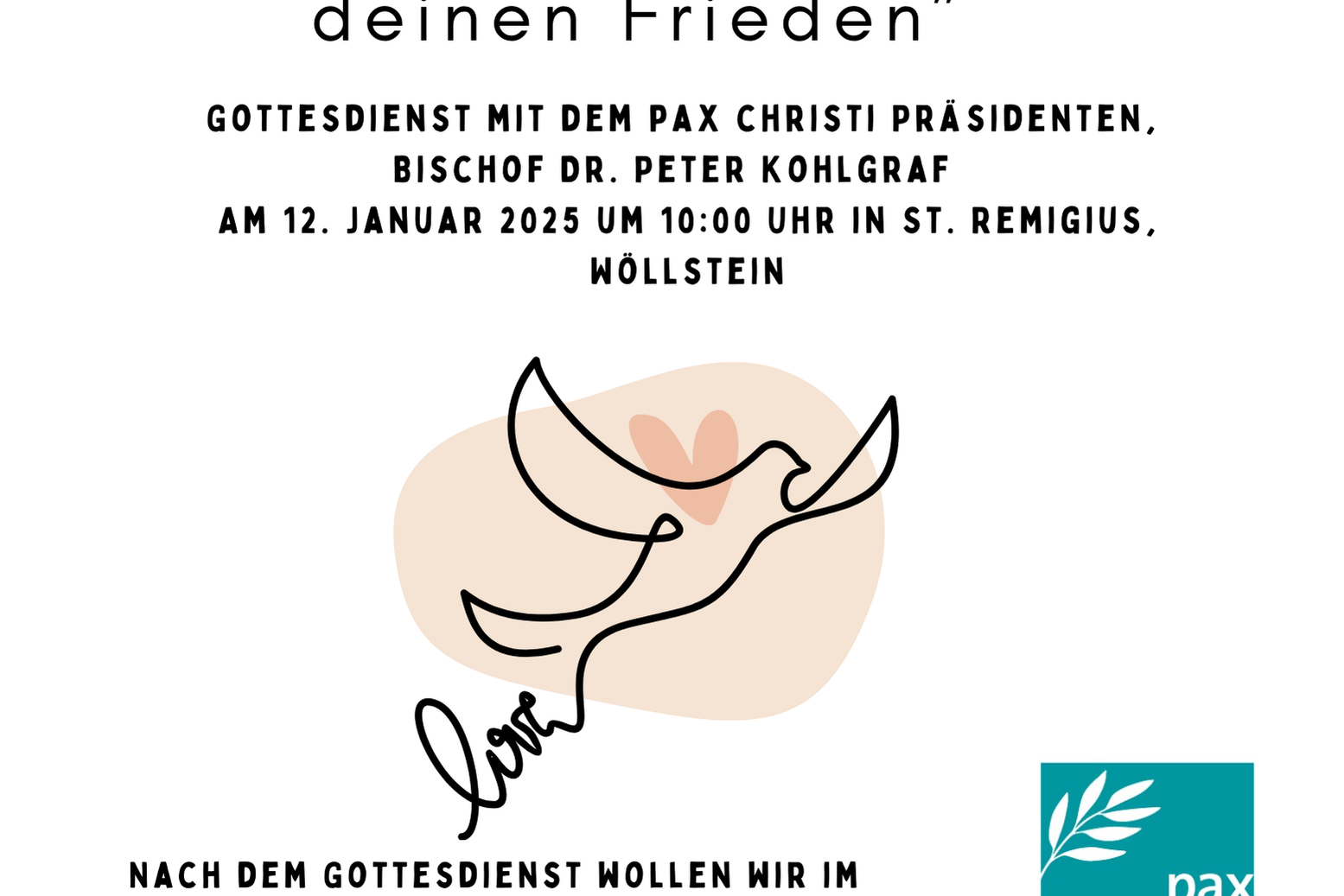 Plakat Weltfriedenstagsgottesdienst2025