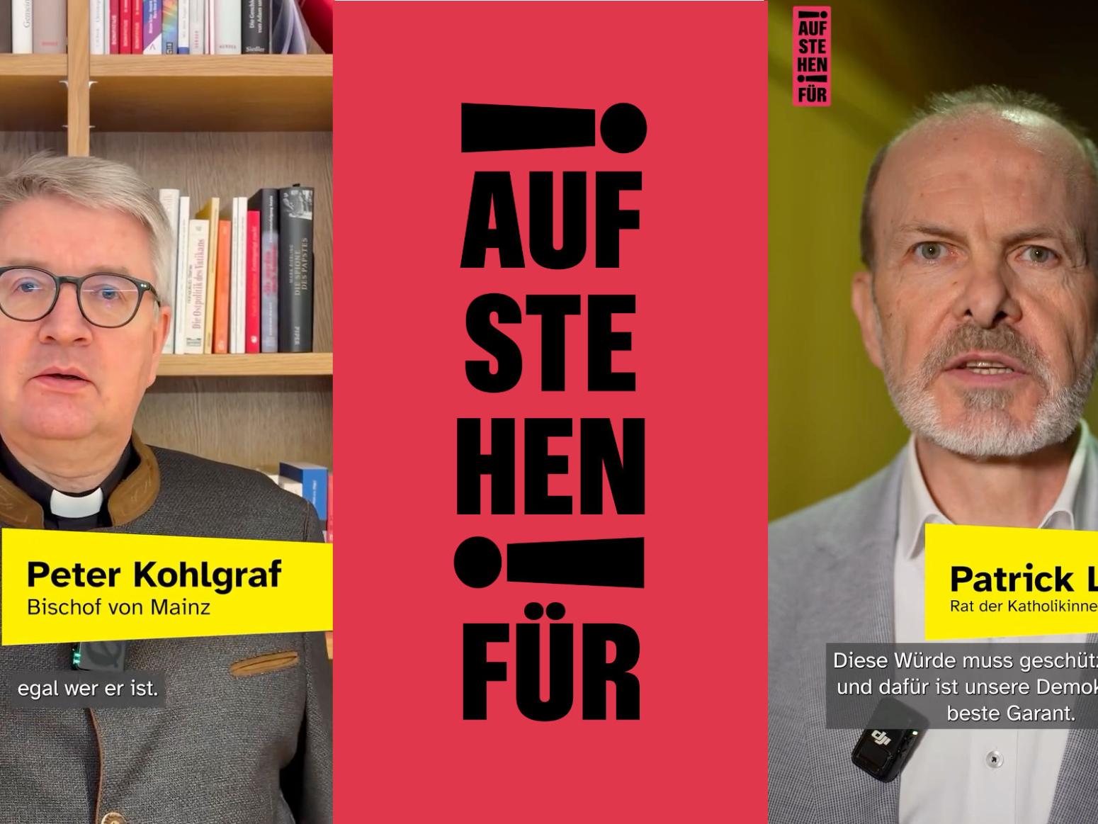 Bischof Kohlgraf u Patrick Landua bei aufstehen für