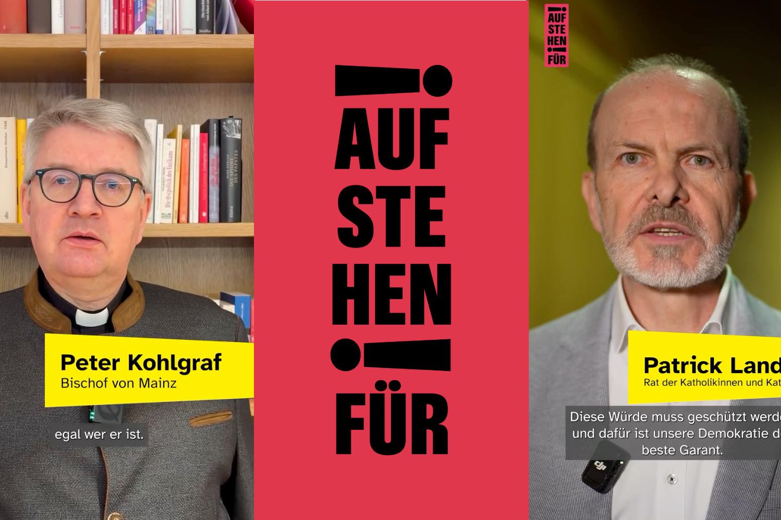 Bischof Kohlgraf u Patrick Landua bei aufstehen für