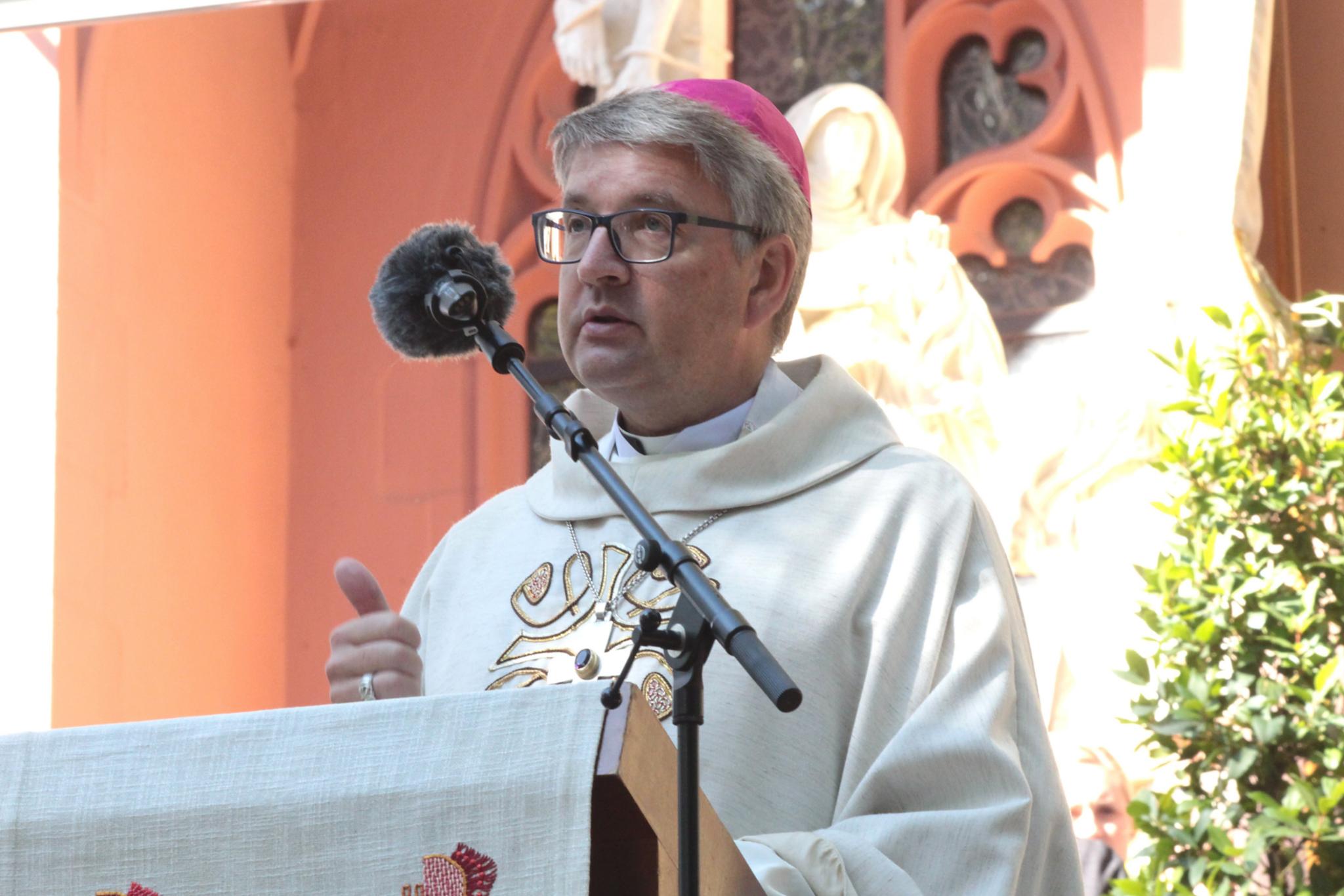 Bingen, 19. August 2018: Bischof Peter Kohlgraf bei seiner Predigt zur Eröffnung der diesjährigen Rochuswallfahrt.