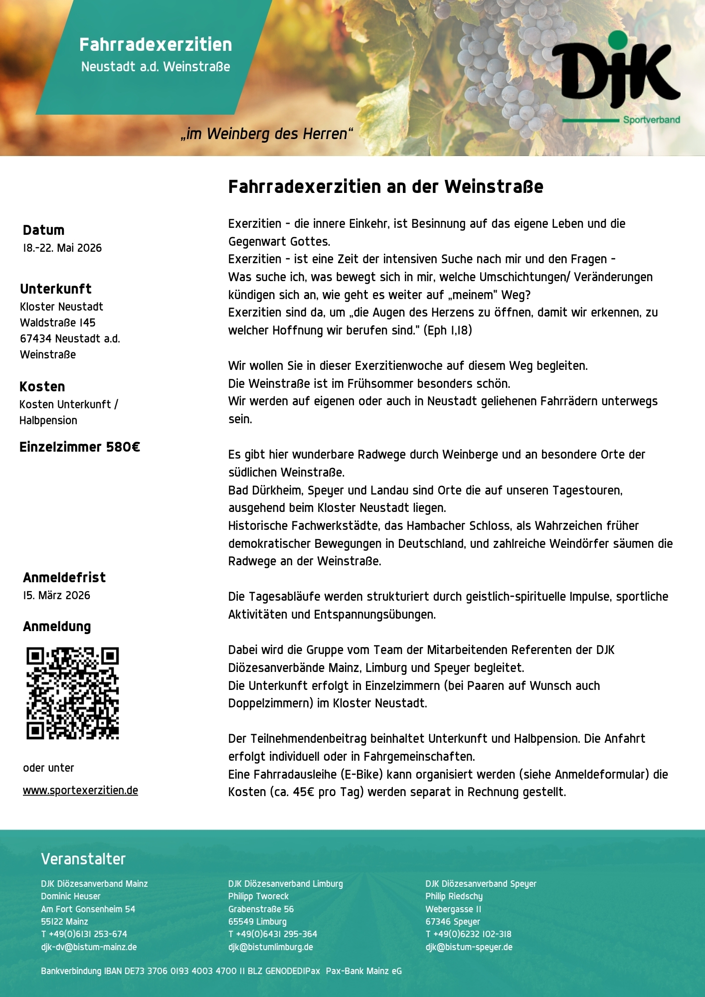 Fahrradexerzitien 2026 (c) DJK DV Mainz