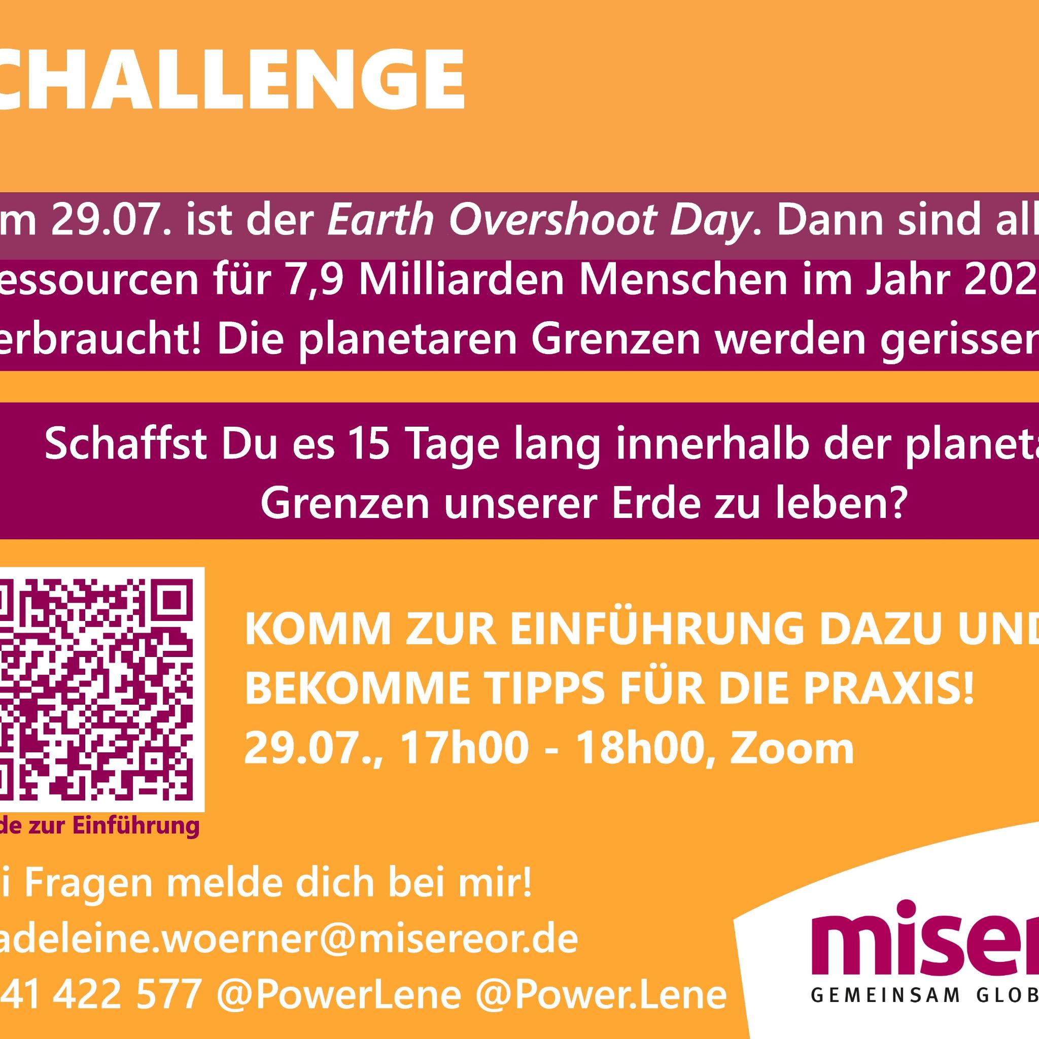 Misereor Aktion: Genug für alle - genug für mich