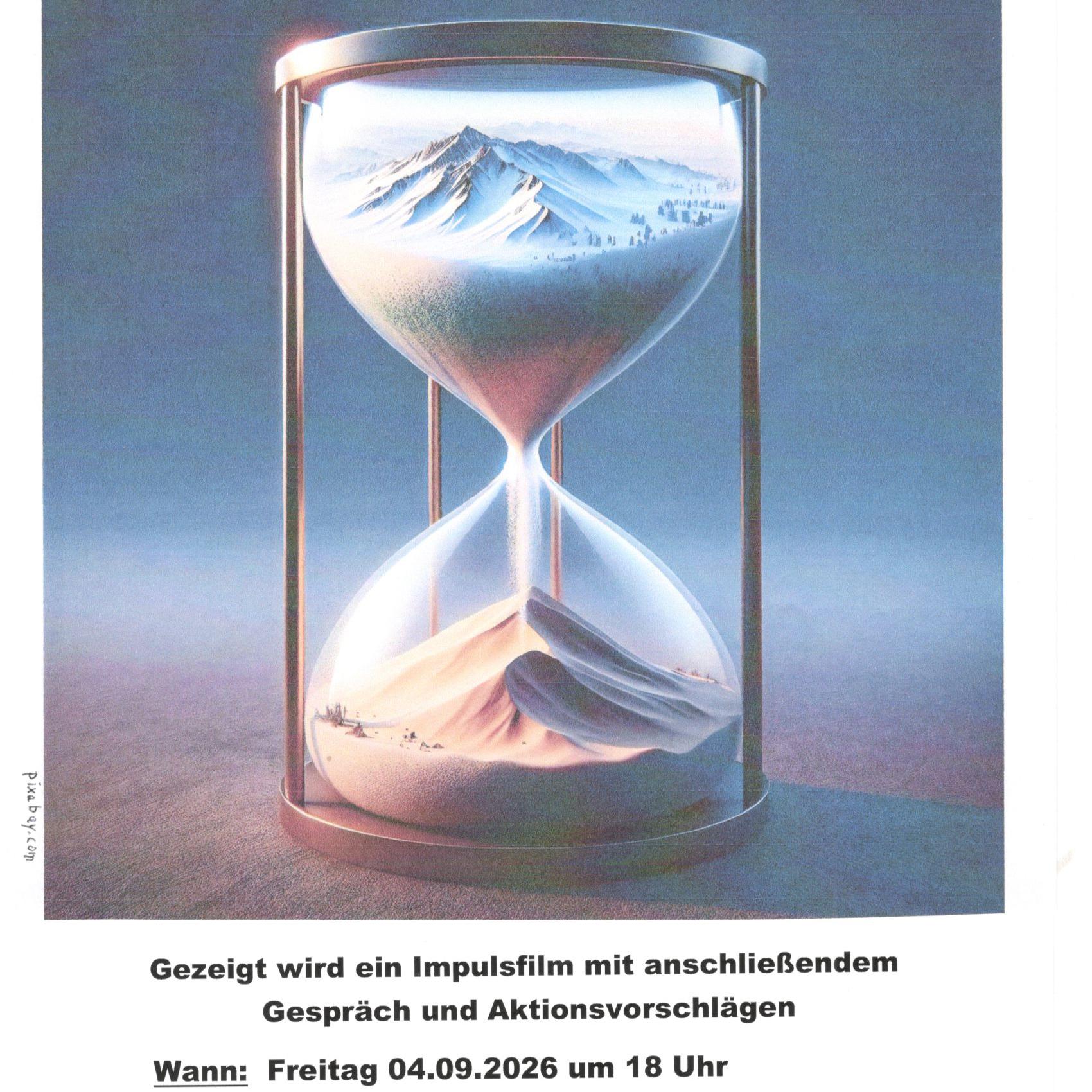 Plakat Filmvorführung zur Schöpfungszeit in Finthen