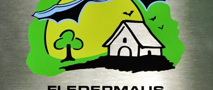 Schild Fledermausfreundliches Haus