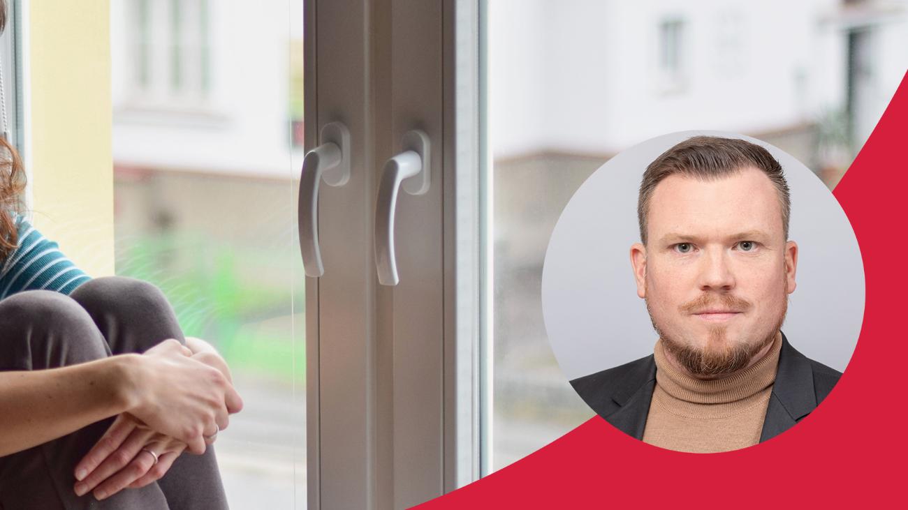 Slider mit Dominic Gilbert zum Thema Einsamkeit