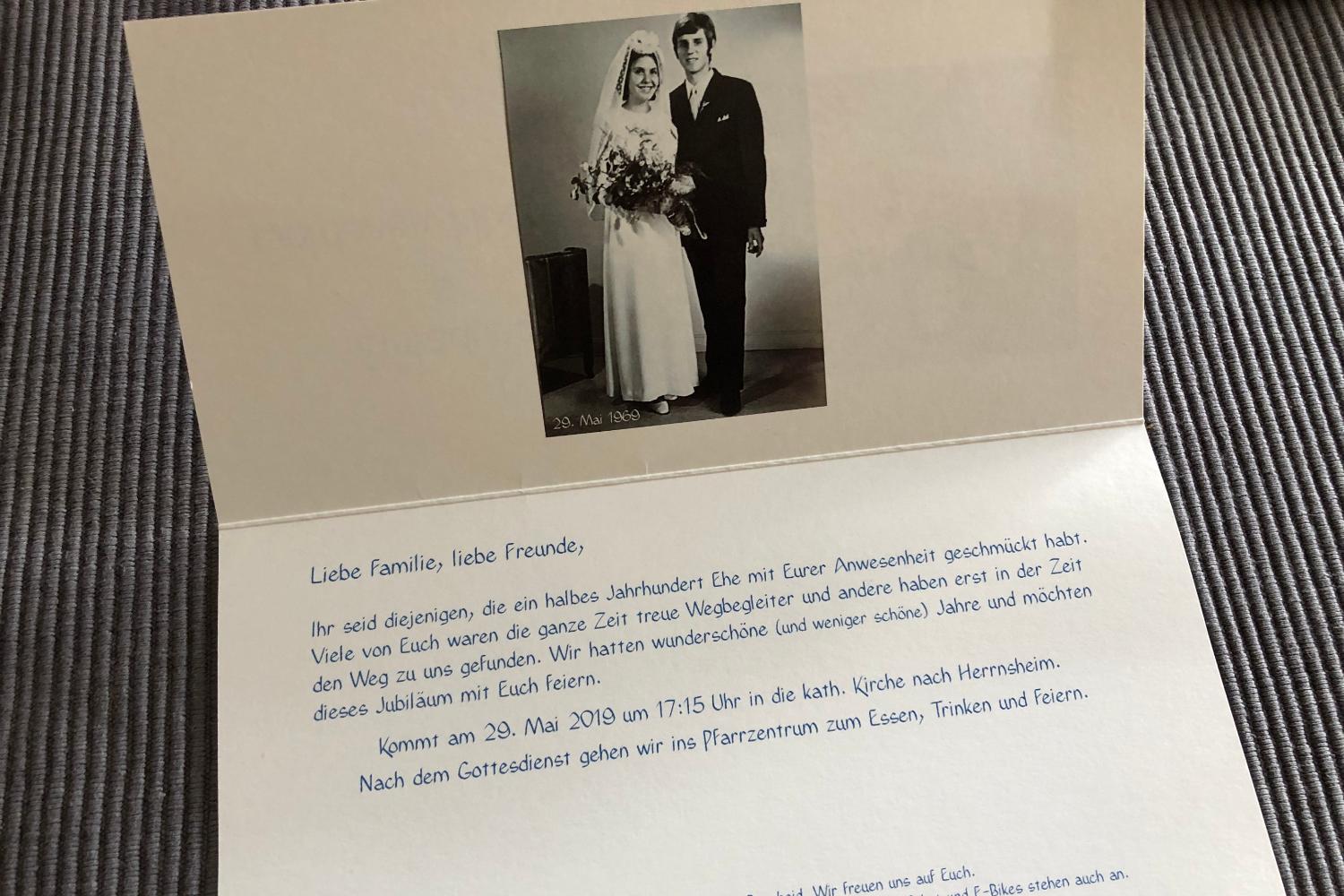 Birgit und Hubert sind seit 50 Jahren verheiratet (c) Bistum Mainz