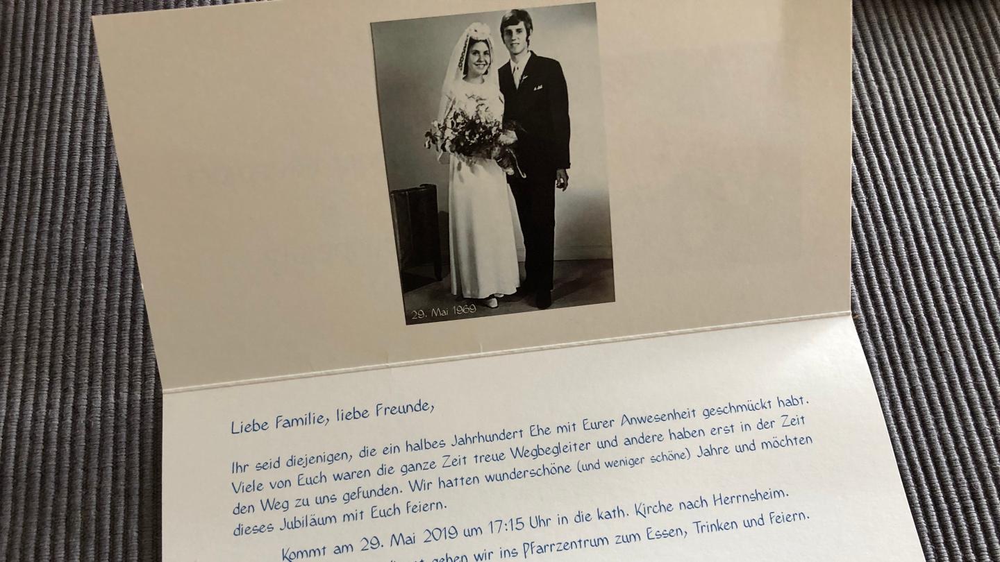 Birgit und Hubert sind seit 50 Jahren verheiratet (c) Bistum Mainz