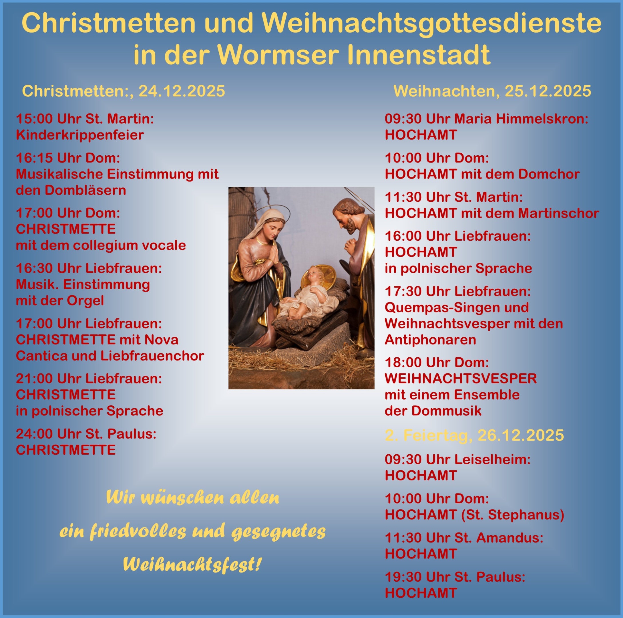 Christmetten in der Innenstadt