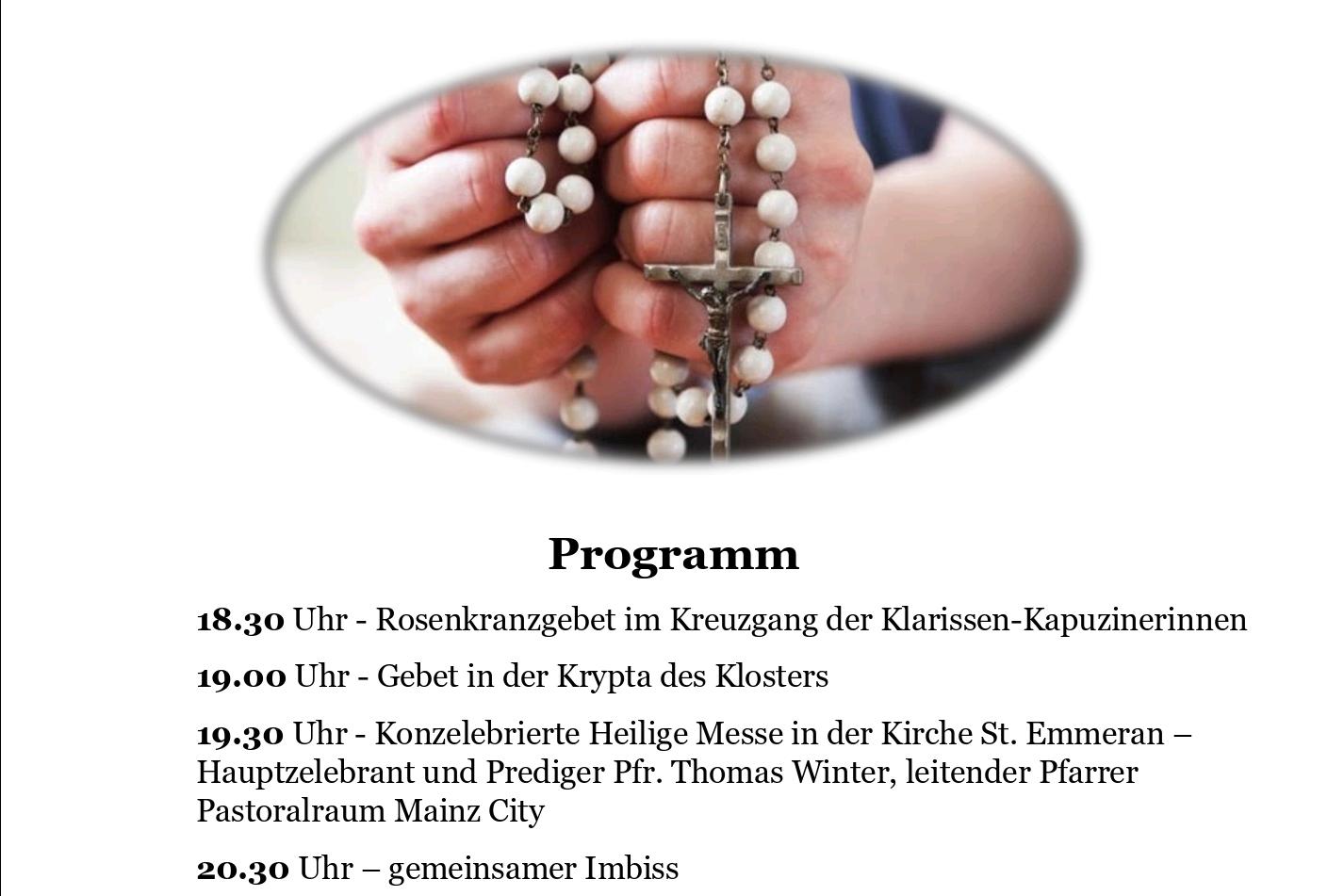 Einladung zum Internationalen Rosenkranz2025
