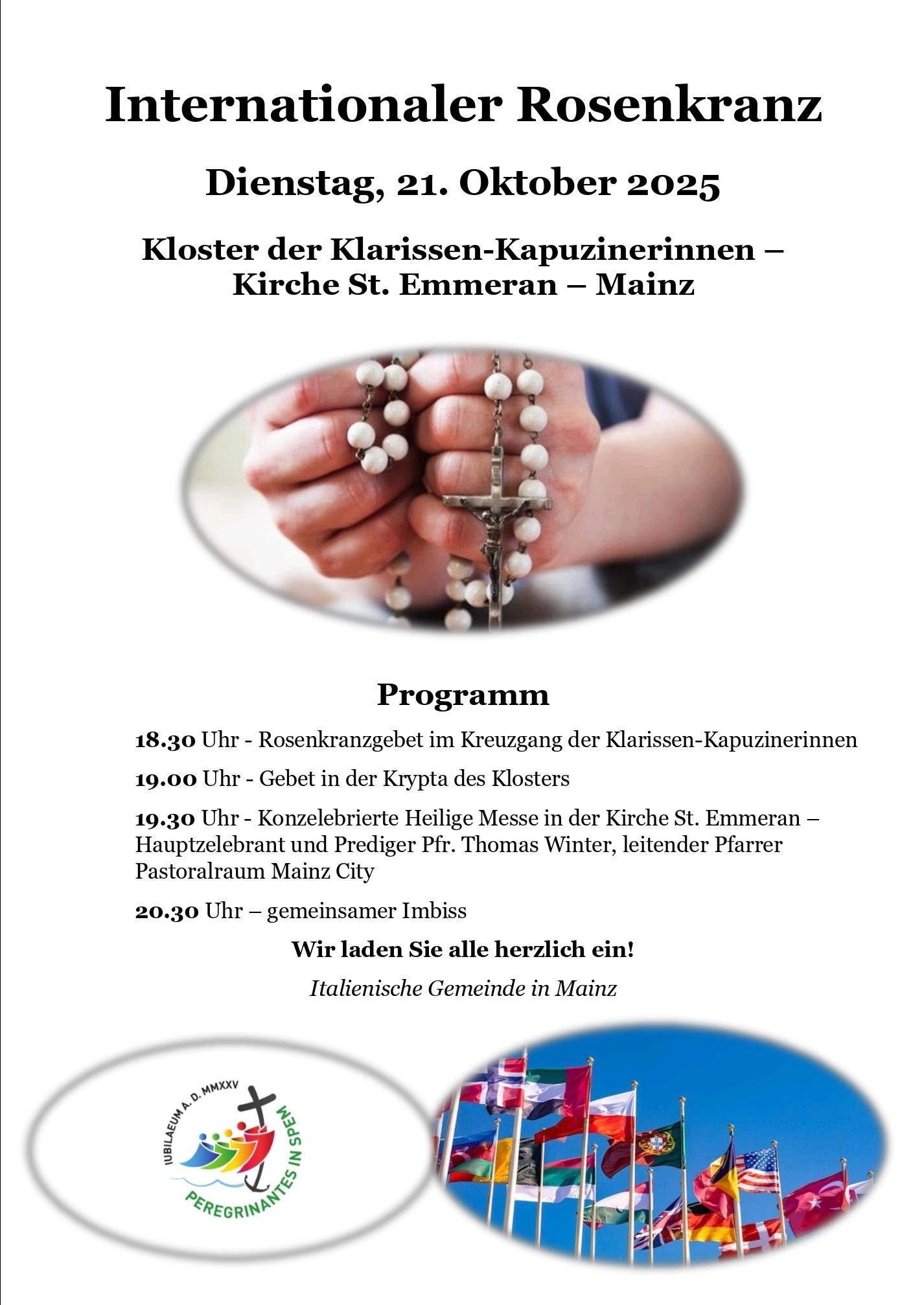 Einladung zum Internationalen Rosenkranz2025