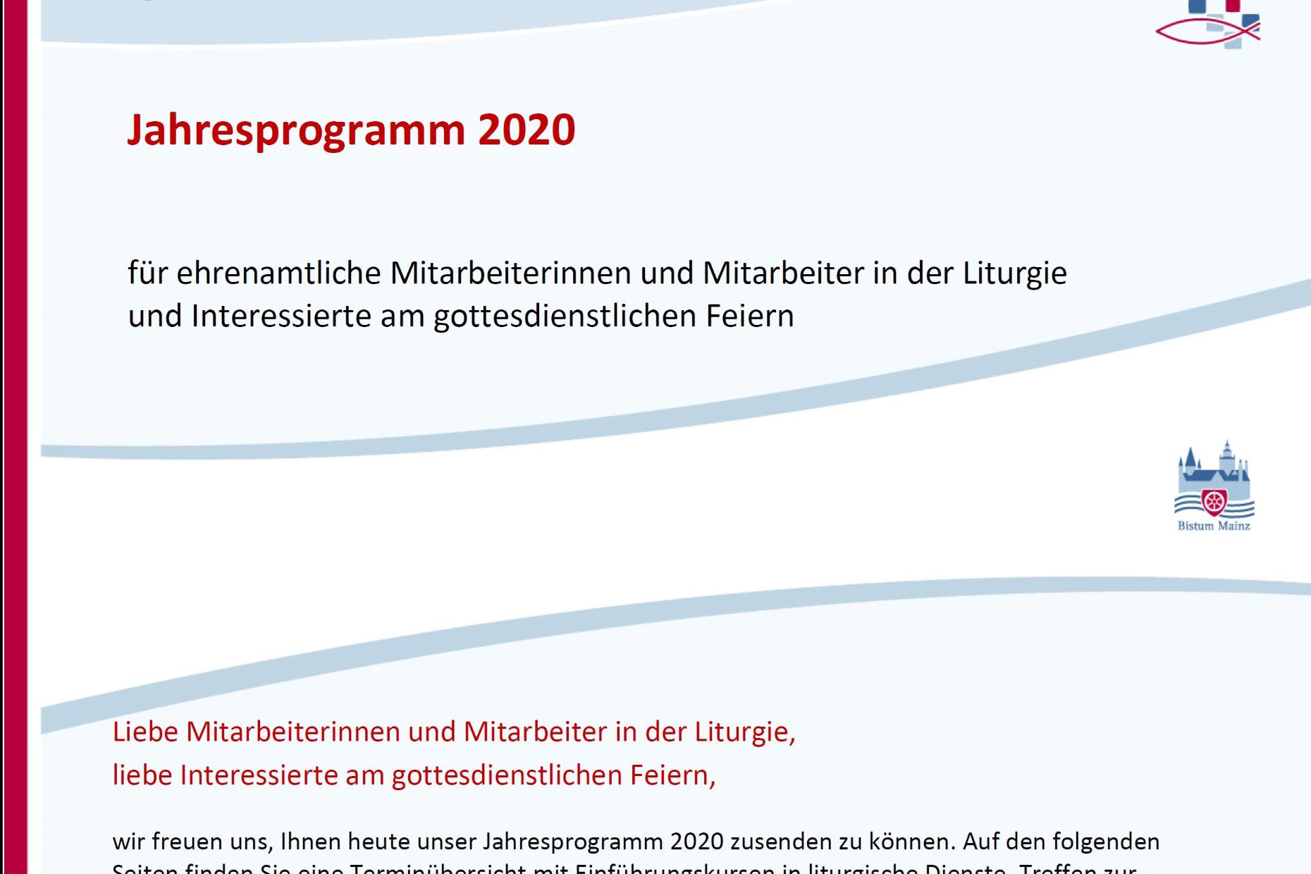 Jahresprogramm 2020 Bild (c) Bistum Mainz