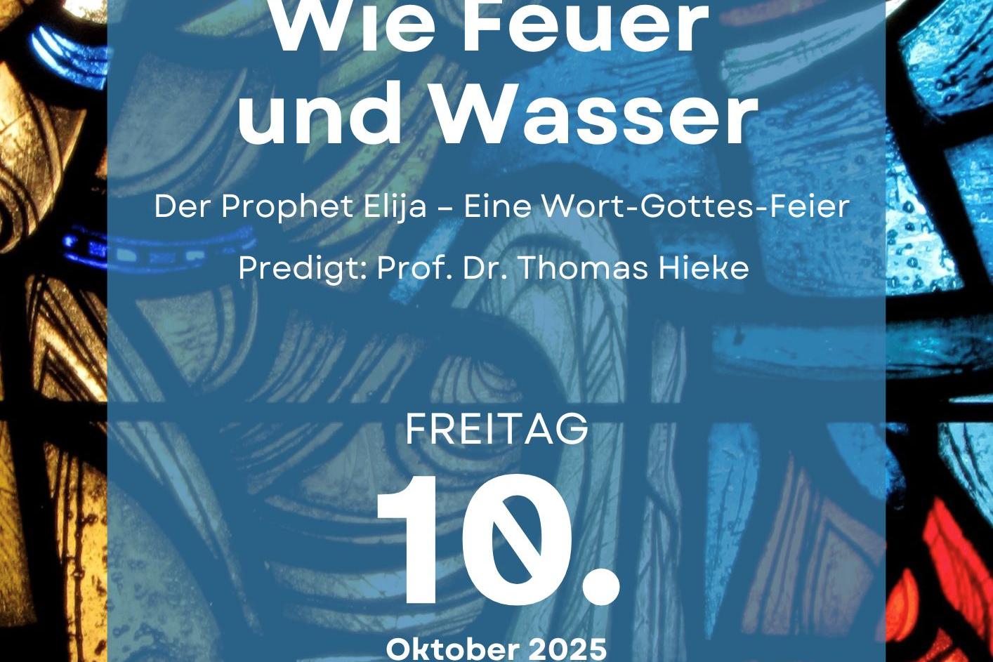 Plakat zur Wort-Gottes-Feier am 10. Oktober 2025 im Karmel Mainz