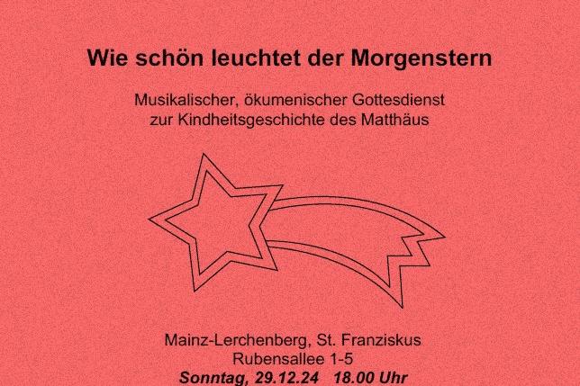 Plakat Wie schön leuchtet der Morgenstern