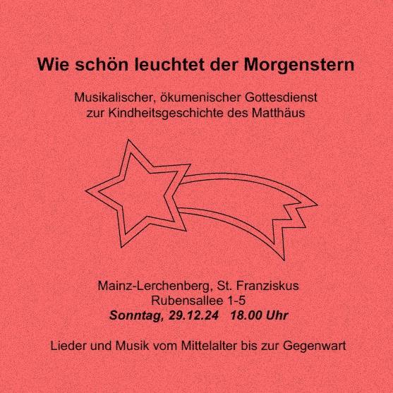 Plakat Wie schön leuchtet der Morgenstern