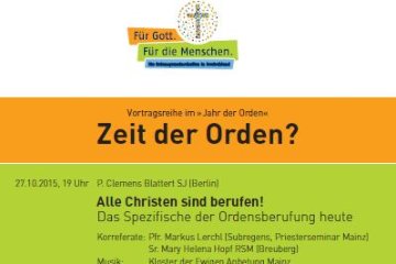 Vortragsreihe Jahr der Orden