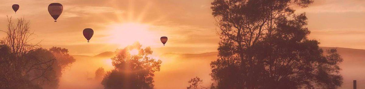 Luftballons Sonnenaufgang
