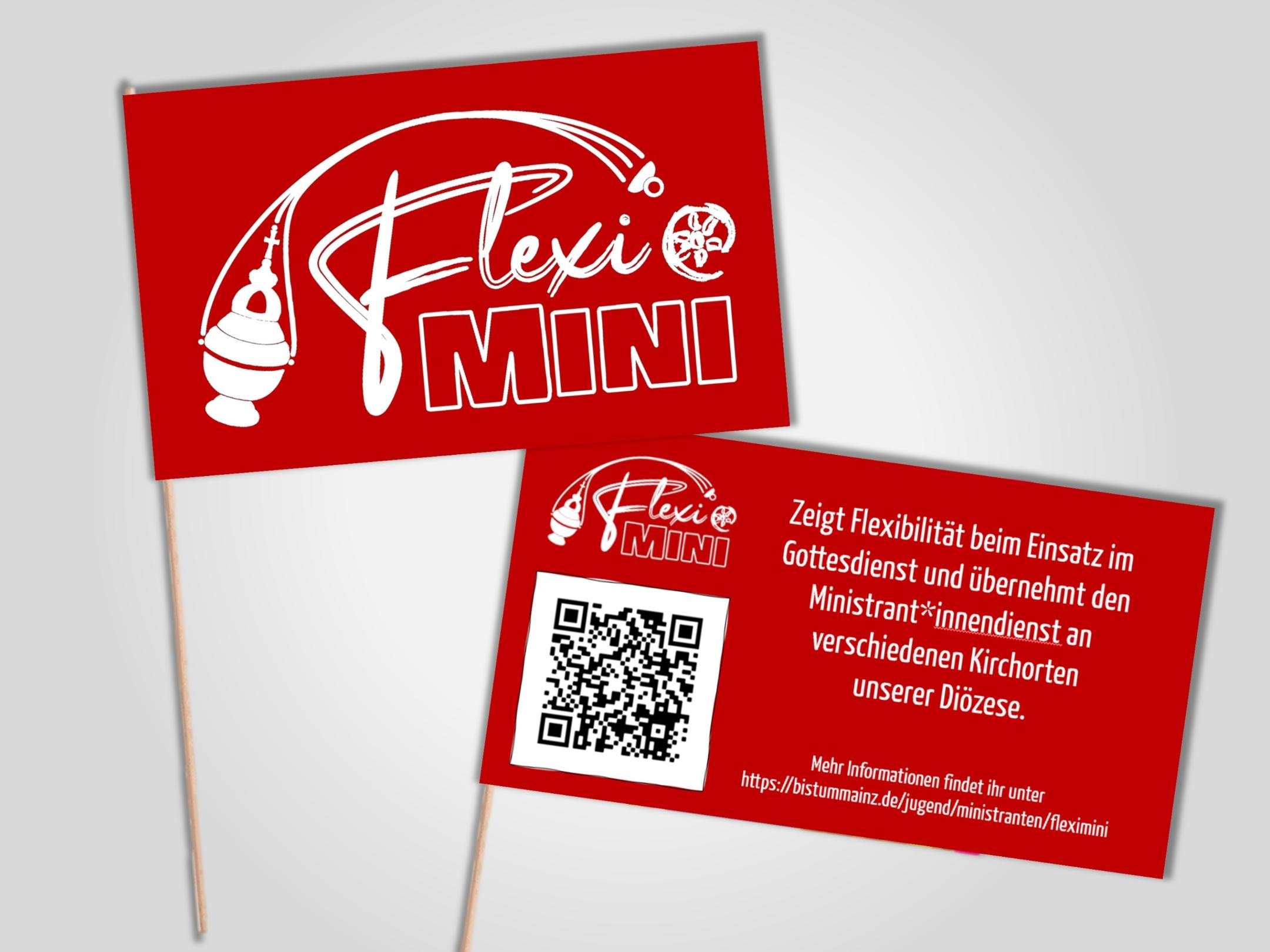 Beispiel Fähnchen (c) Ref. Ministrant*innen, Bistum Mainz Beispiel Fähnchen