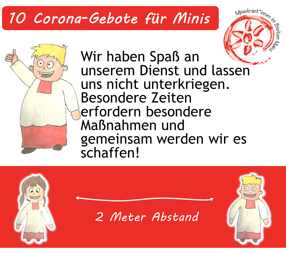 10 Corona-Gebote für Minis (c) Referat Ministrant*innen Bistum Mainz