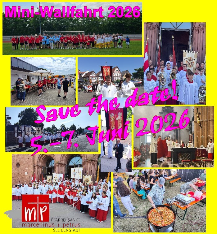 Zu sehen ist eine Collage von verschiedenen Momenten der vergangenen Wallfahrten