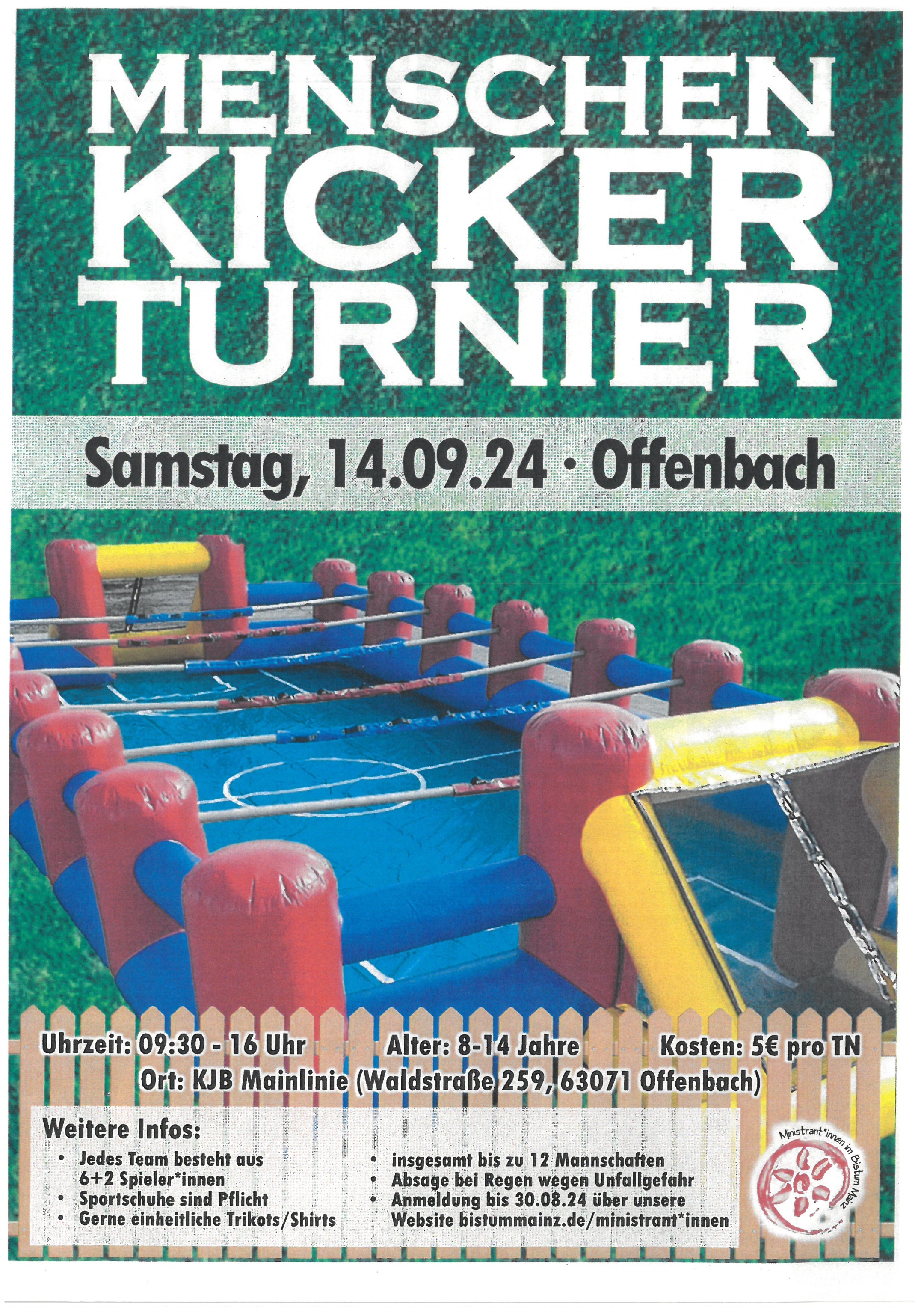 Menschen Kicker Tunier