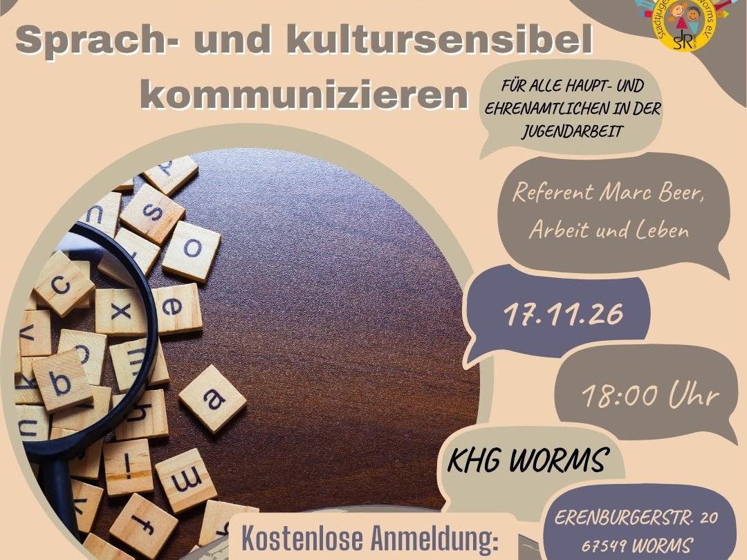 Themenabend: Sprach- und kultursensibel kommunizieren (c) SJR Worms Themenabend: Sprach- und kultursensibel kommunizieren