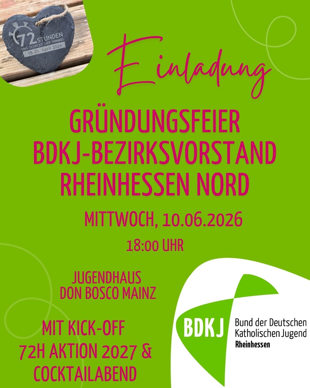 Einladung zur BDKJ-Gründungsveranstaltung